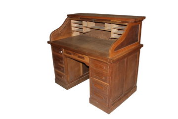 Bureau à cylindre américain du début des années 1900 en chêne