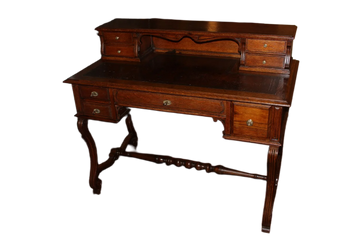 Early 1800s French Rustic Oak Writing Desk