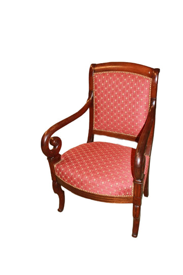 19th Century Directoire Style Armchair in Mahogany