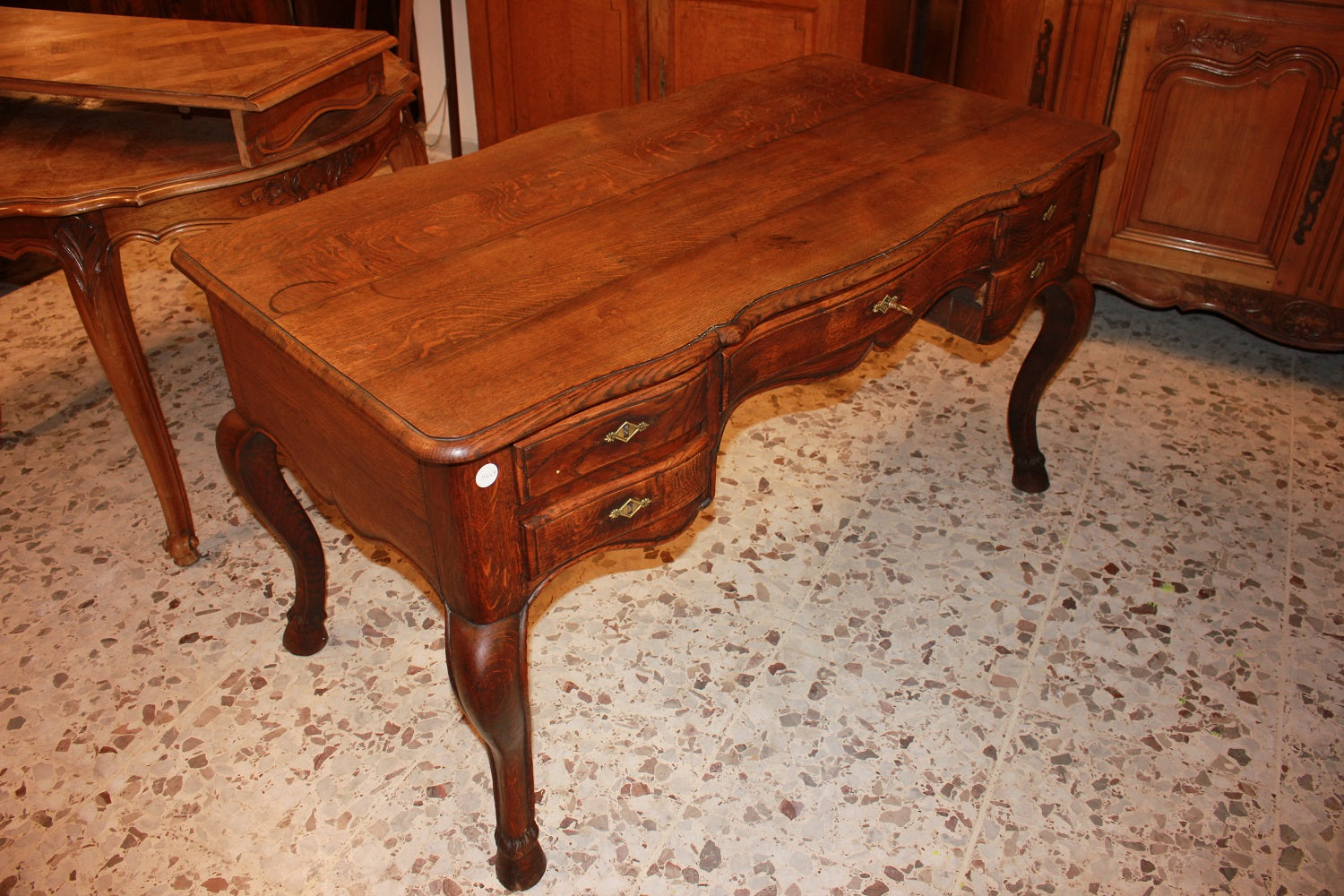 Scrivania Provenzale del 1800 in legno di rovere