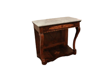 Italian Console Table in Charles X Style from Early 1800s in Walnut Wood