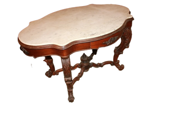 Table Italienne Napolitaine de Milieu du 19ème Siècle, Style Louis-Philippe