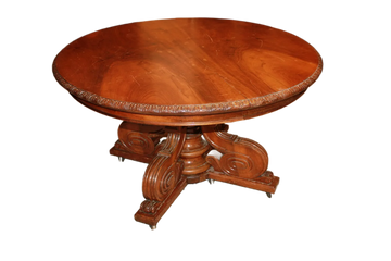 Table Style Louis Philippe en Noyer du 19ème Siècle Français