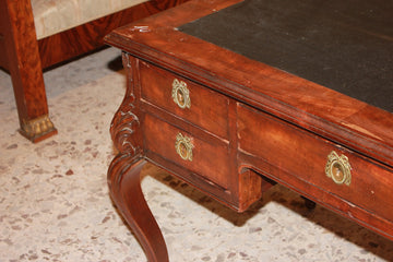French Desk in Louis XV Style, Mahogany Wood
