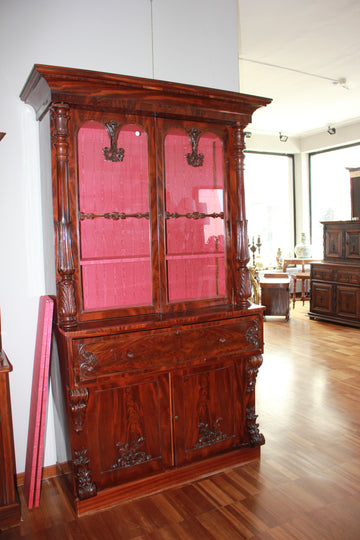 Englisches Bücherschrank Vitrine im Regency-Stil aus Mahagoni, Mitte des 19. Jahrhunderts