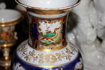 French Porcelain Vase from the 1800s with Floral Decoration