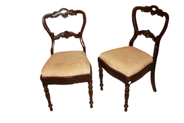 Paire de Chaises Françaises Style Louis-Philippe en Bois de Palissandre XIXe Siècle