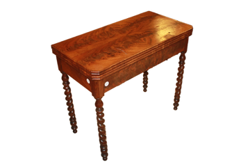 Directory Style Blonde Mahogany Card Table