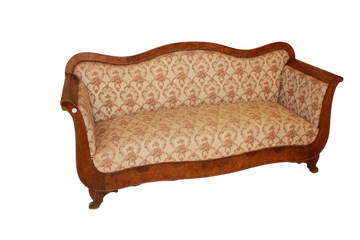 Louis-Philippe-Sofa aus Nussbaumholz, Frankreich 19. Jahrhundert