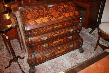 Dutch Chippendale Style Bureau Writing desk from the 18th Century in Mahogany