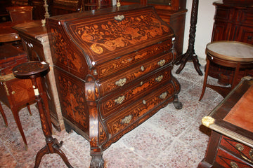 Dutch Chippendale Style Bureau Writing desk from the 18th Century in Mahogany