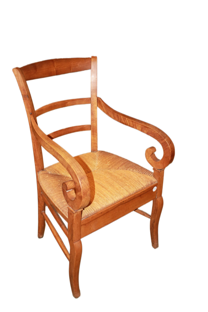 Fauteuil Provençal Français du XIXe siècle en Noyer