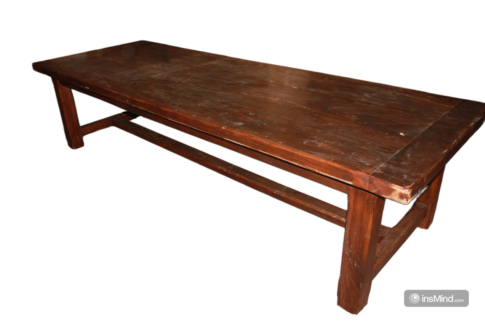 Large Rustic Walnut Table from the Early 20th Century