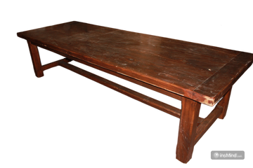 Large Rustic Walnut Table from the Early 20th Century