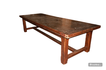 Large Rustic Walnut Table from the Early 20th Century