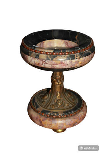 French Marble Stands from the 1800s with Bronze Decorations