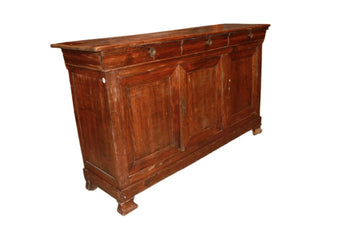 Französisches Sideboard im Louis-Philippe-Stil mit 3 Türen aus Walnussholz