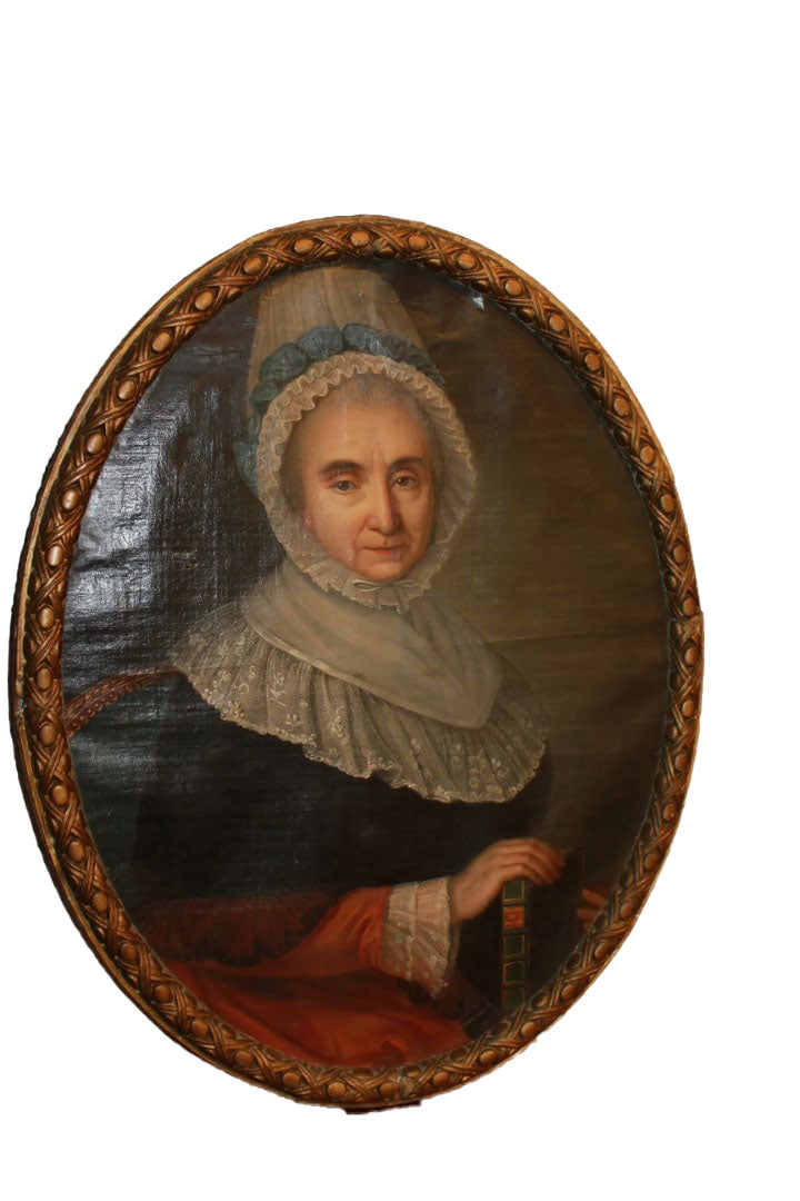 17th Century French Oil on Canvas – Portrait of a Lady with Gilded Frame