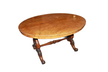 Table basse anglaise de la seconde moitié du 19ème siècle en bois de noyer