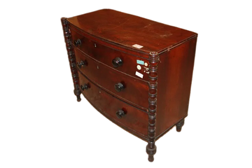 Chest of drawers from the first half of the 19th century, Regency style in mahogany wood