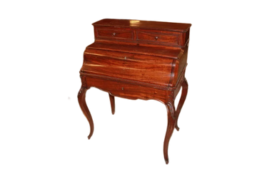 bureau a pente français de style Louis Philippe en bois d'acajou, seconde moitié du 19ème siècle