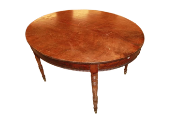 Louis Philippe extendable oval table in mahogany wood