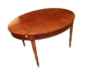 Louis Philippe extendable oval table in mahogany wood