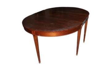 English Victorian style oval table in mahogany wood with 6 legs