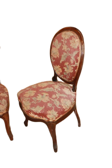 Groupe de 4 chaises françaises de style Louis Philippe en palissandre, milieu du 19ème siècle