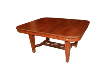 Table rectangulaire à rallonges de style Empire français en bois d'acajou du 19ème siècle