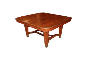 Table rectangulaire à rallonges de style Empire français en bois d'acajou du 19ème siècle