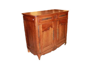 Buffet haut à 2 portes de style provençal en merisier des années 1800 français