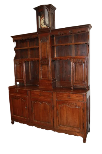 Majestic Rustic Oak Credenza in Provençal Style from the 18th Century