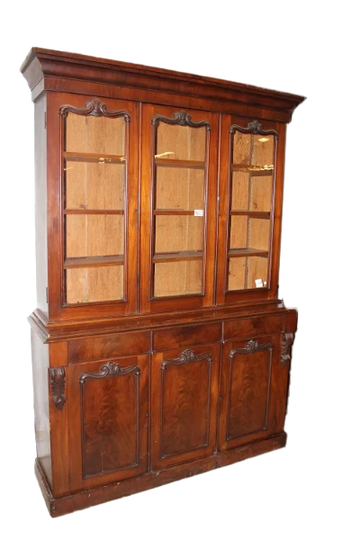 Victorian Style English Mahogany Bookcase from the 19th Century