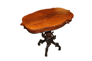 Small Biedermeier Mahogany and Mahogany Veneer Side Table from the mid-1800s