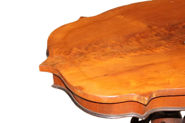 Small Biedermeier Mahogany and Mahogany Veneer Side Table from the mid-1800s