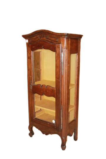 Petite vitrine basse provençale de la seconde moitié du XIXe siècle en bois de noyer