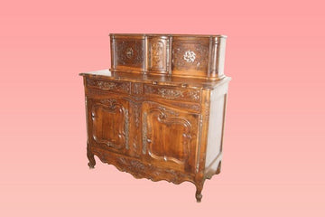 Credenza doppio corpo provenzale di fine 1800 in noce