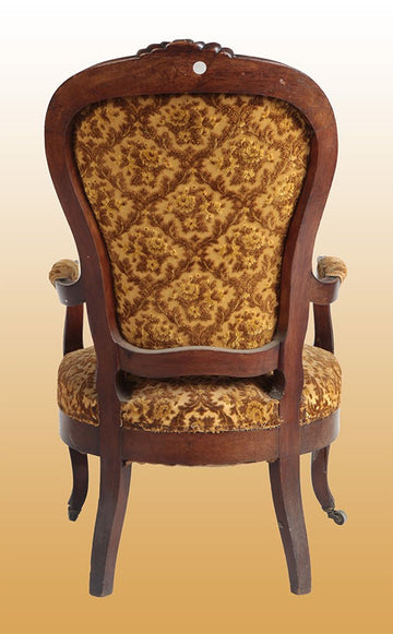 Antique French Louis Philippe style armchair from 1800 in mahogany