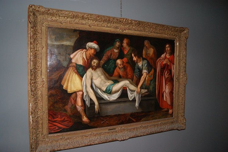 Antico quadro del 1500 Deposizione di Gesù Discesa dalla croce