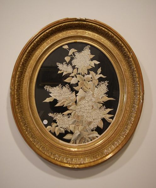 Antico quadro francese del 1800 con cornice ovale dorata